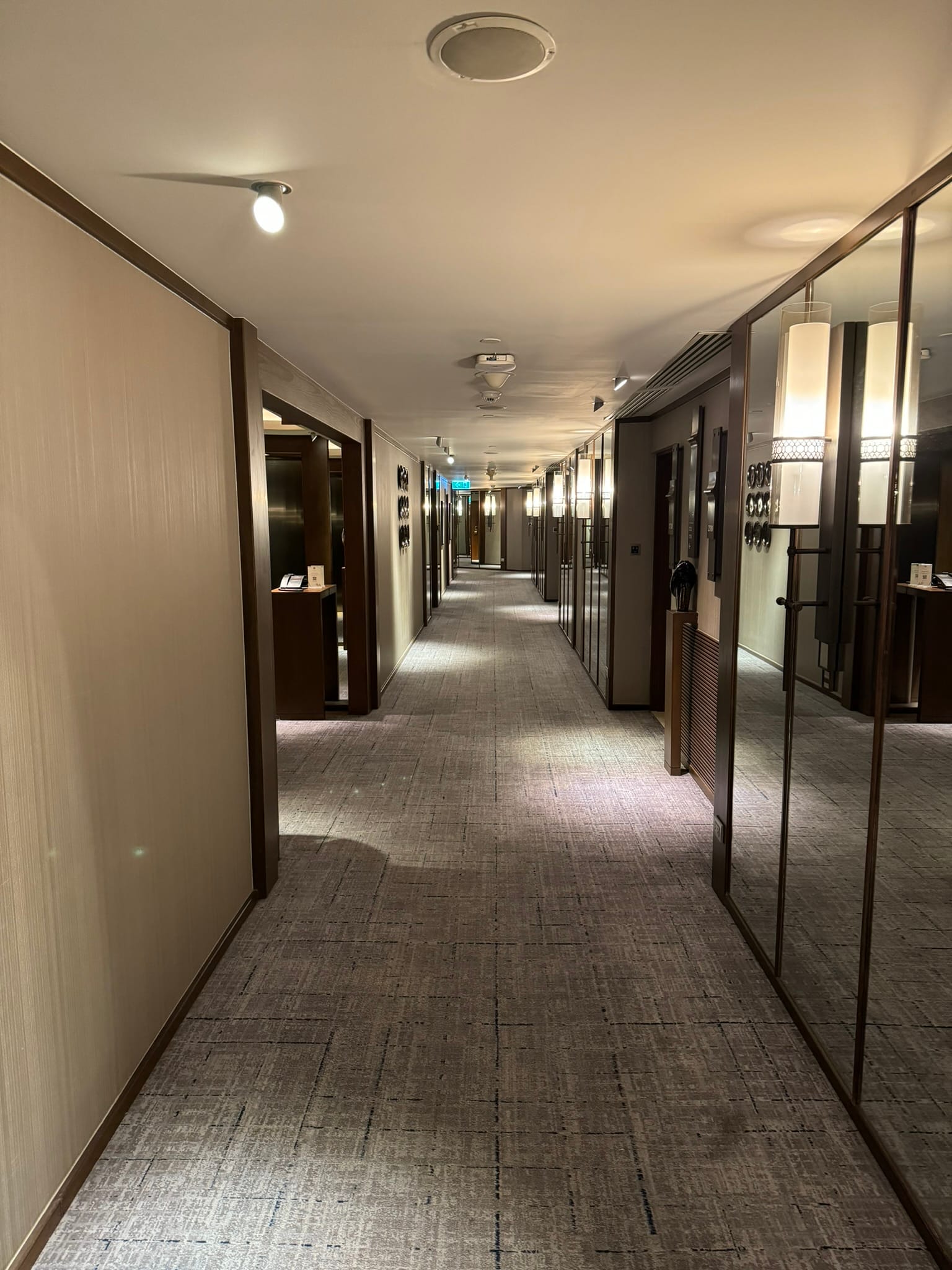 hallway leading up to lounge