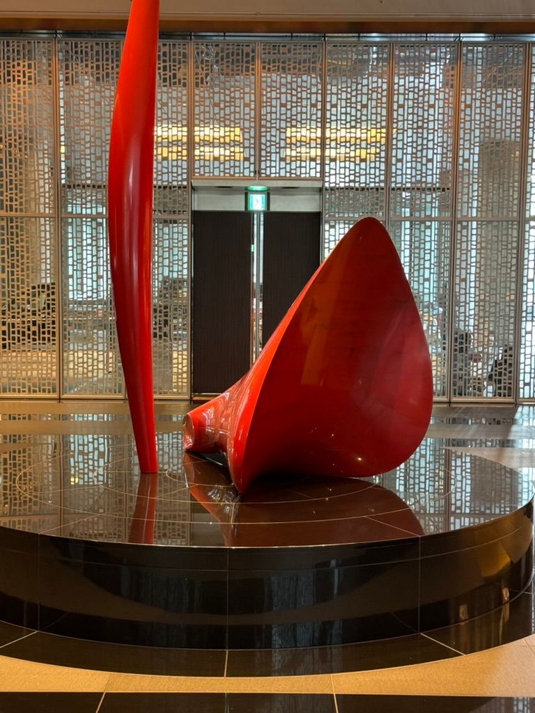 Slipper Sculpture at the hotel entrance