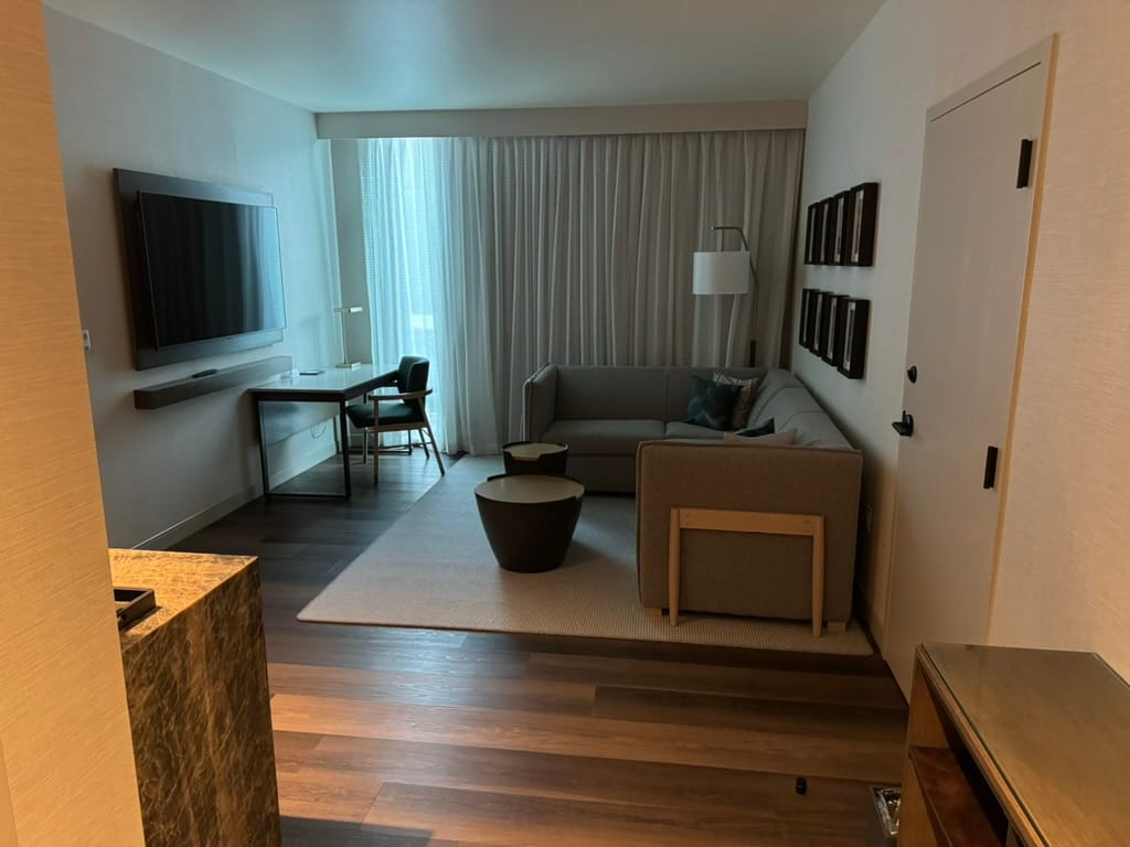 The entrance to the suite