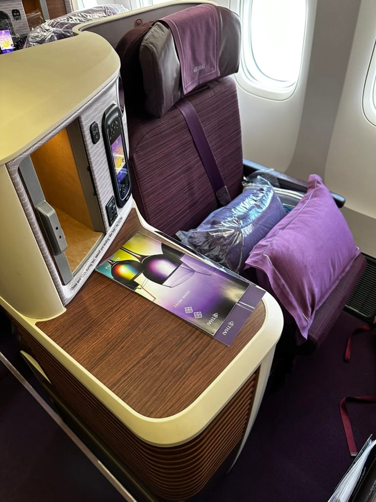 Perfectly purple Business seat