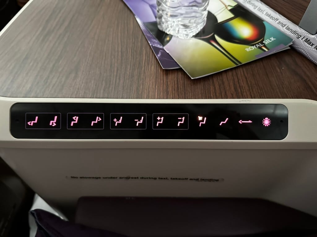 Perfectly pink capacitive seat controls