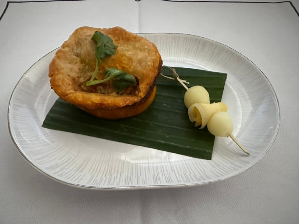 Delicious pork curry meat pie