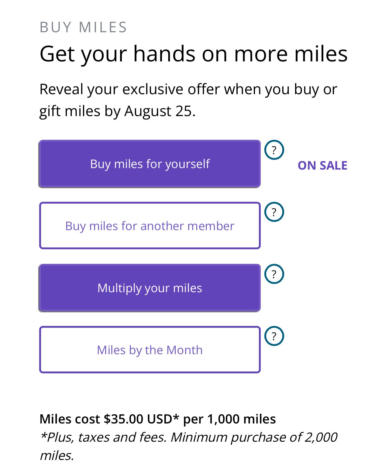 United MileagePlus — Buy United Miles for X Discount